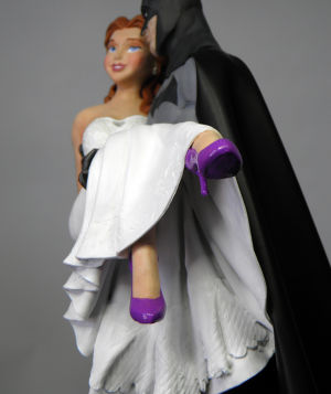 Batman Arkham Disney Belle Custom Wedding Cake Topper Sophie Car