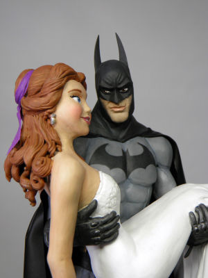 Batman Arkham Disney Belle Custom Wedding Cake Topper Sophie Car