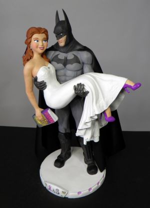 Batman Arkham Disney Belle Custom Wedding Cake Topper Sophie Cartier Sculpture