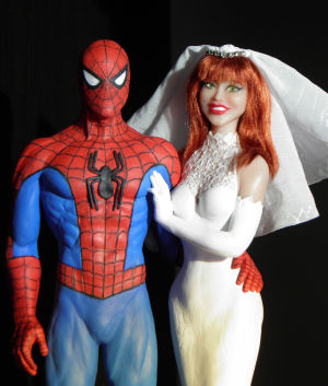 Spider-Man Mary Jane Watson custom wedding cake topper Sophie Ca