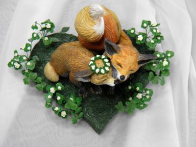 Ginger Foxes Custom Wedding Cake Topper