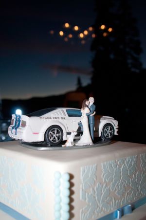 Shelby Mustang NASCAR wedding cake topper